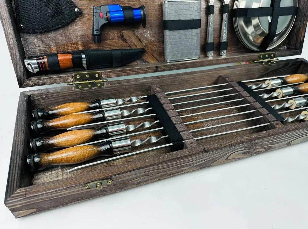 Набор шампуров в кейсе Пикник (21-10-KS-7603) - фото 3 Набор шампуров в кейсе Пикник (21-10-KS-7603) - фото 3