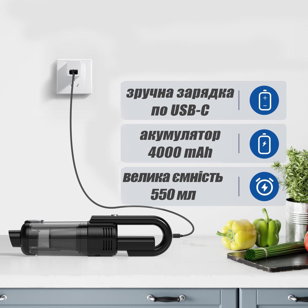 Пилосос автомобільний Suitu USB 120W (24277904) - фото 7