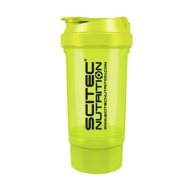 Шейкер для протеина с контейнером Scitec Nutrition Shaker Travel 500 мл Зеленый