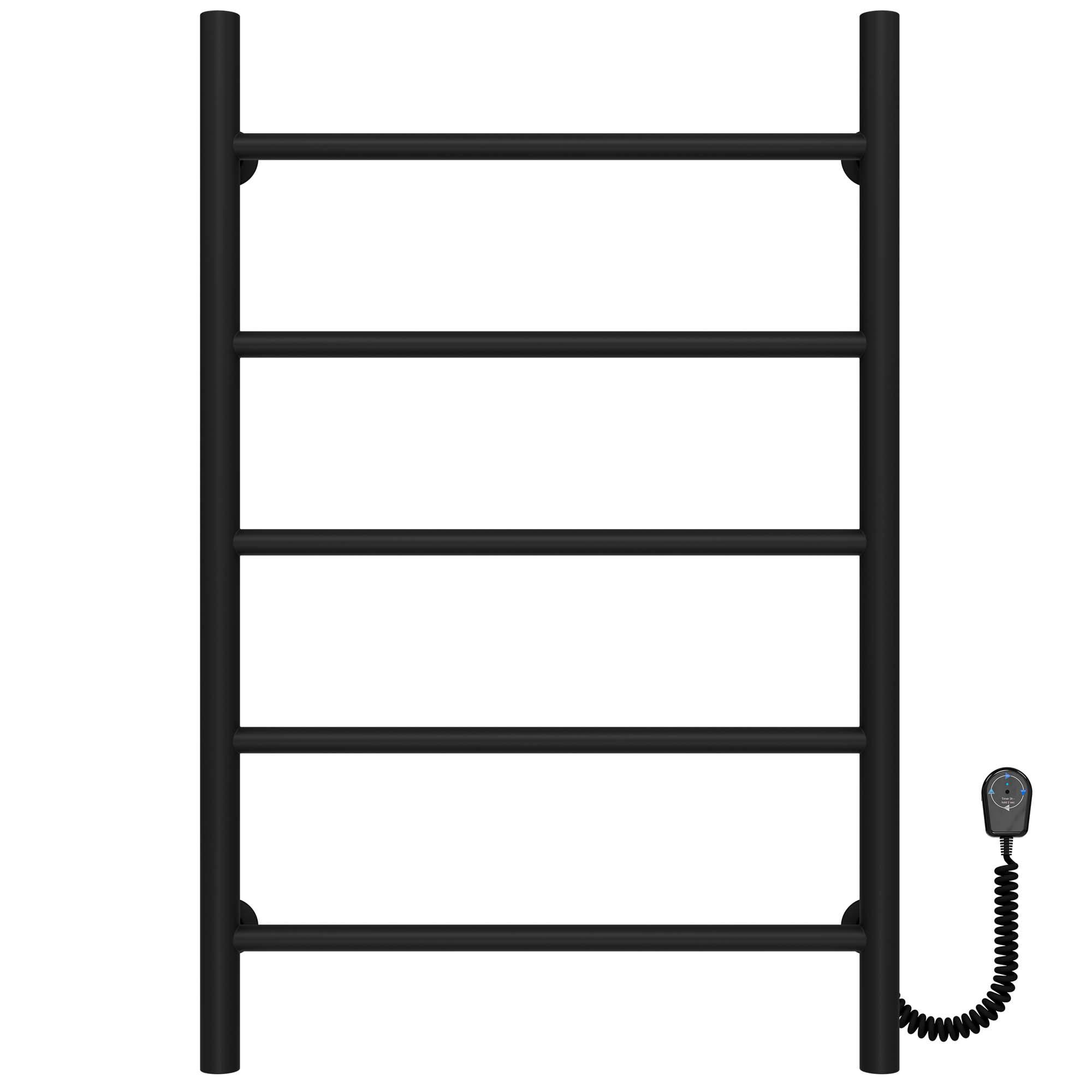 Полотенцесушитель электрический Deffi Орион П5 EF16 правое подключение нержавеющая сталь 500х800 мм Черный (C.OR.80.50.5.EBR5)