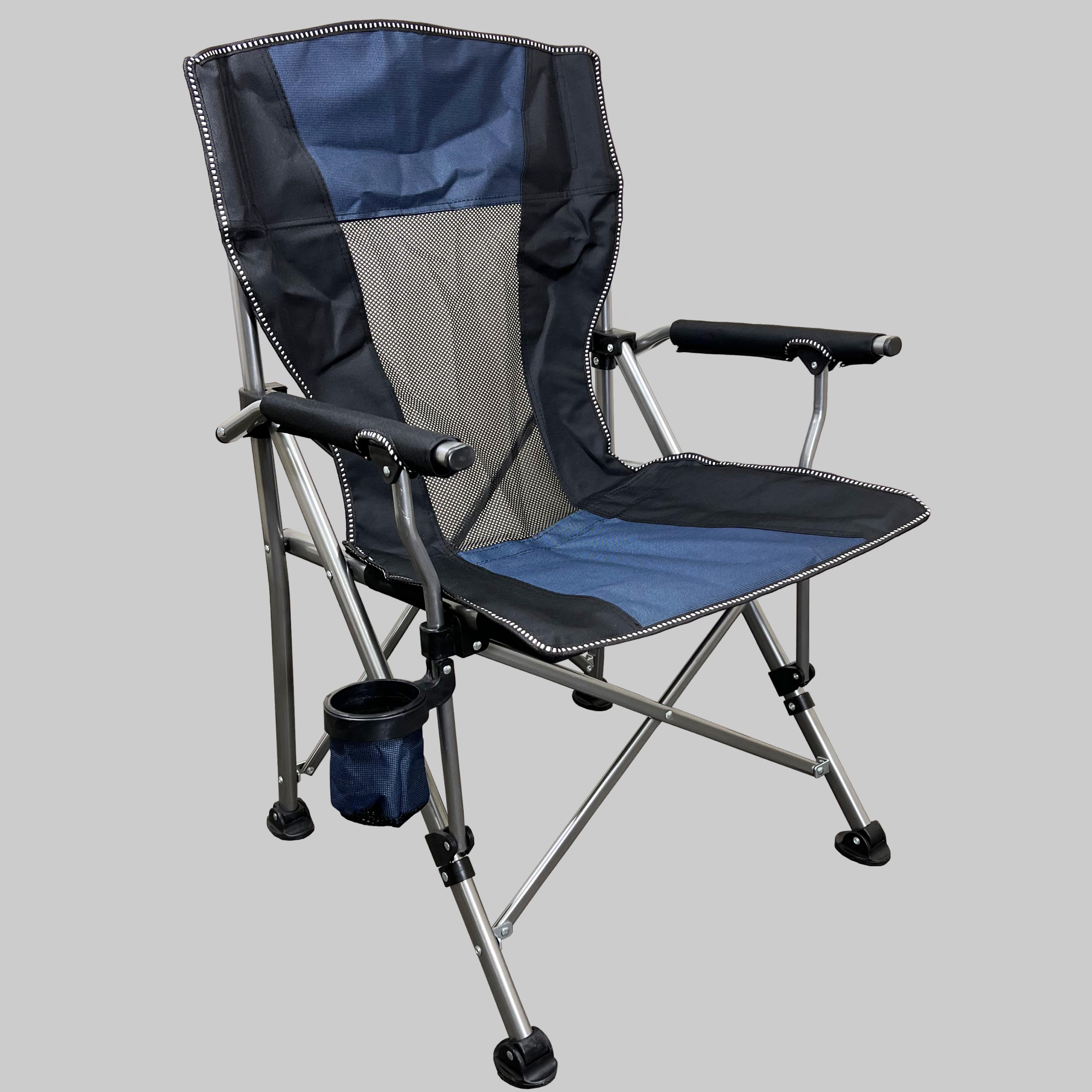 Стул туристический складной с подстаканником Fish Black