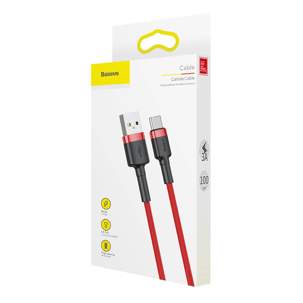 Кабель быстрой зарядки Baseus USB - Type-C 0,5 м 60 W Красный (1896647507) - фото 9