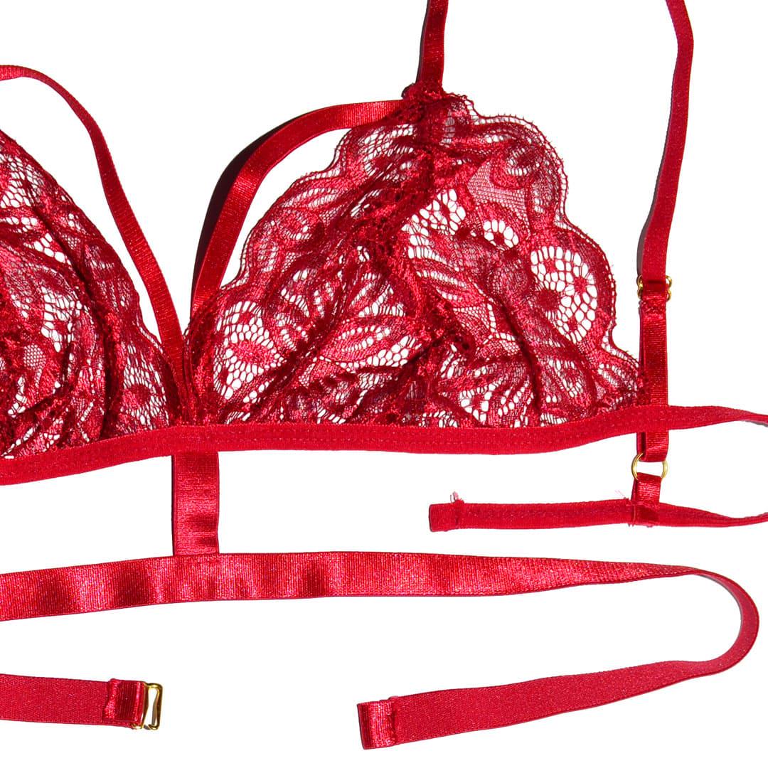 Комплект нижньої білизни M Бордовий (98929_44) - фото 8 Комплект нижньої білизни M Бордовий (98929_44) - фото 8