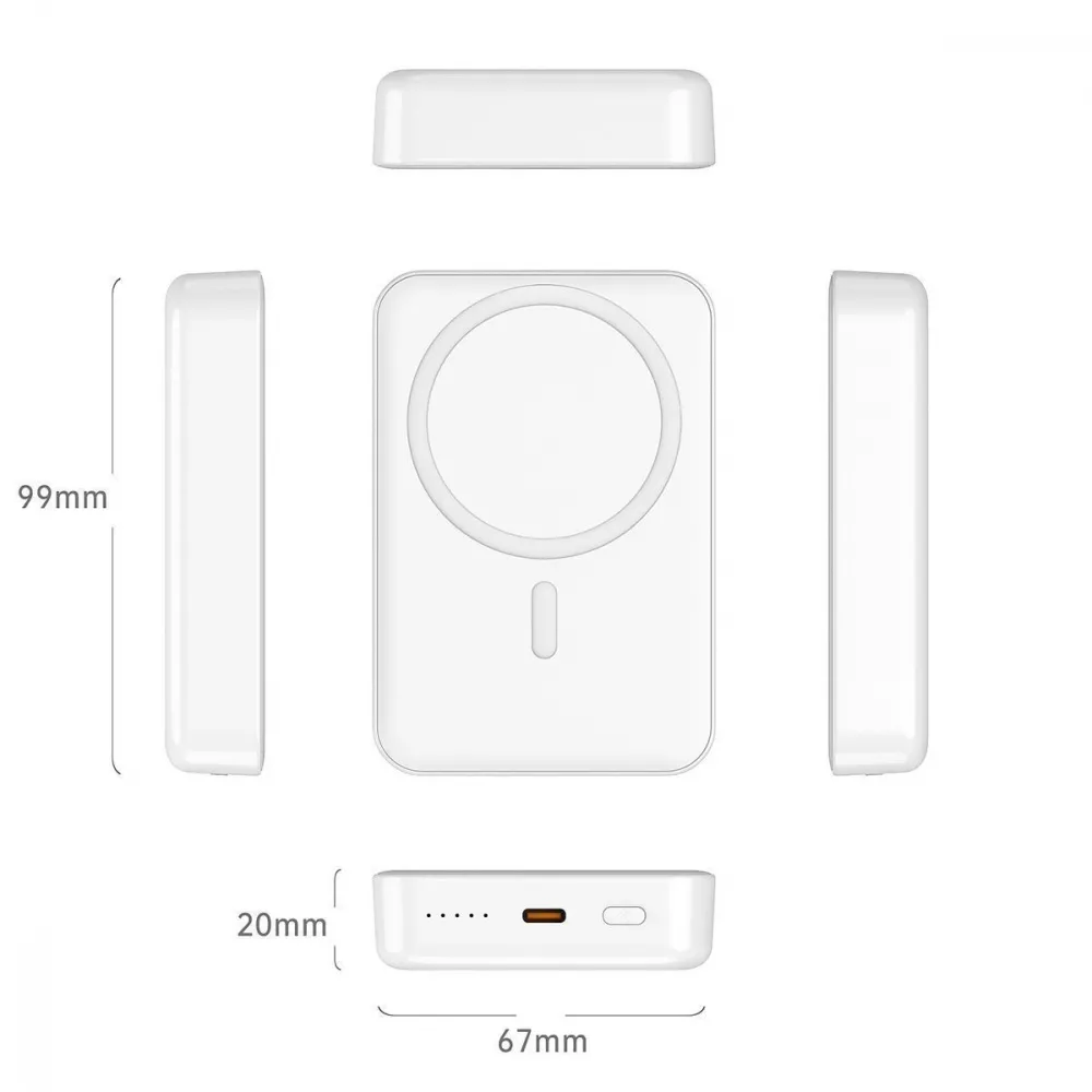 Внешний аккумулятор Proove Magnetic PowerBank Booster 20W 10000mAh White - фото 5