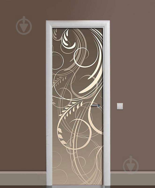 Наклейка на дверь Zatarga «Классический вензель» 650х2000 мм виниловая 3Д наклейка декор самоклеящаяся