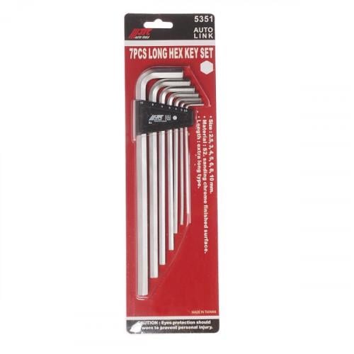 Набір кутових ключів HEX 2,5-10 мм подовжених 7 шт. (5351 JTC)
