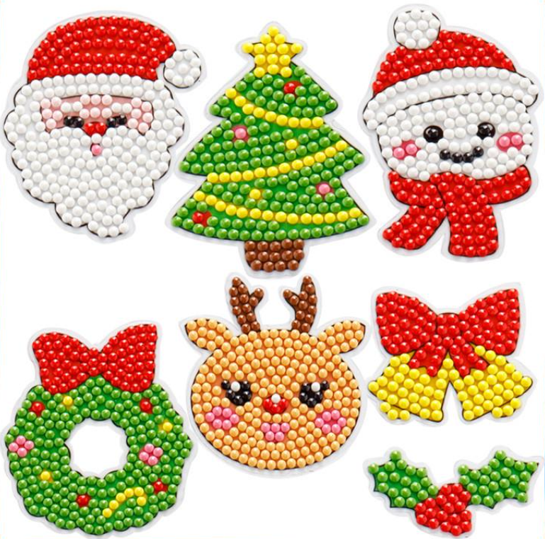 Алмазна вишивка наклейки ColorArt Новорічні 25х35 см