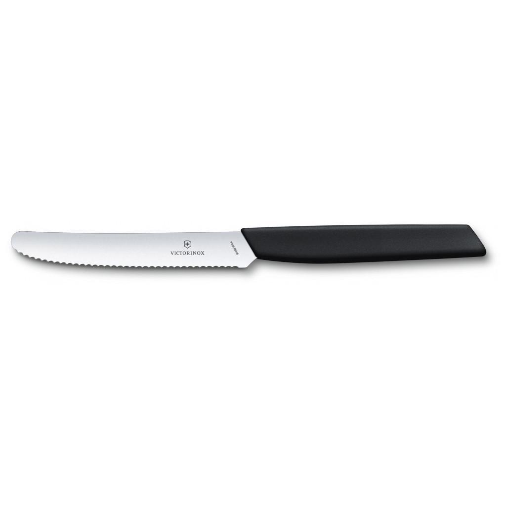 Кухонный нож Victorinox Swiss Modern TomatoSausage 11 см Black (6.9003.11W) Кухонный нож Victorinox Swiss Modern TomatoSausage 11 см Black (6.9003.11W)