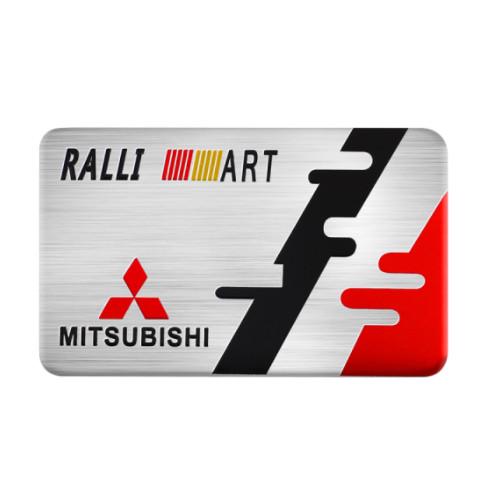 Эмблема алюминиевая RalliART Mitsubishi 8х5 см (1398757845)