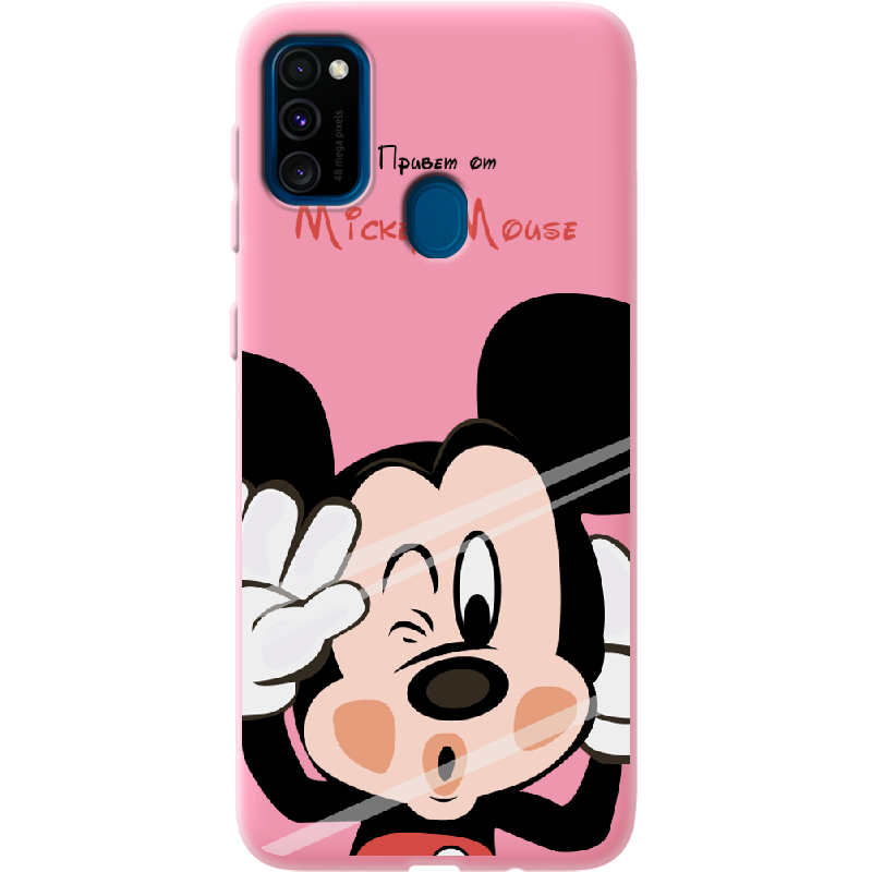 Чехол с рисунком Boxface Samsung M307 Galaxy M30s Mister M Розовый силикон (38209-cc58-41819)