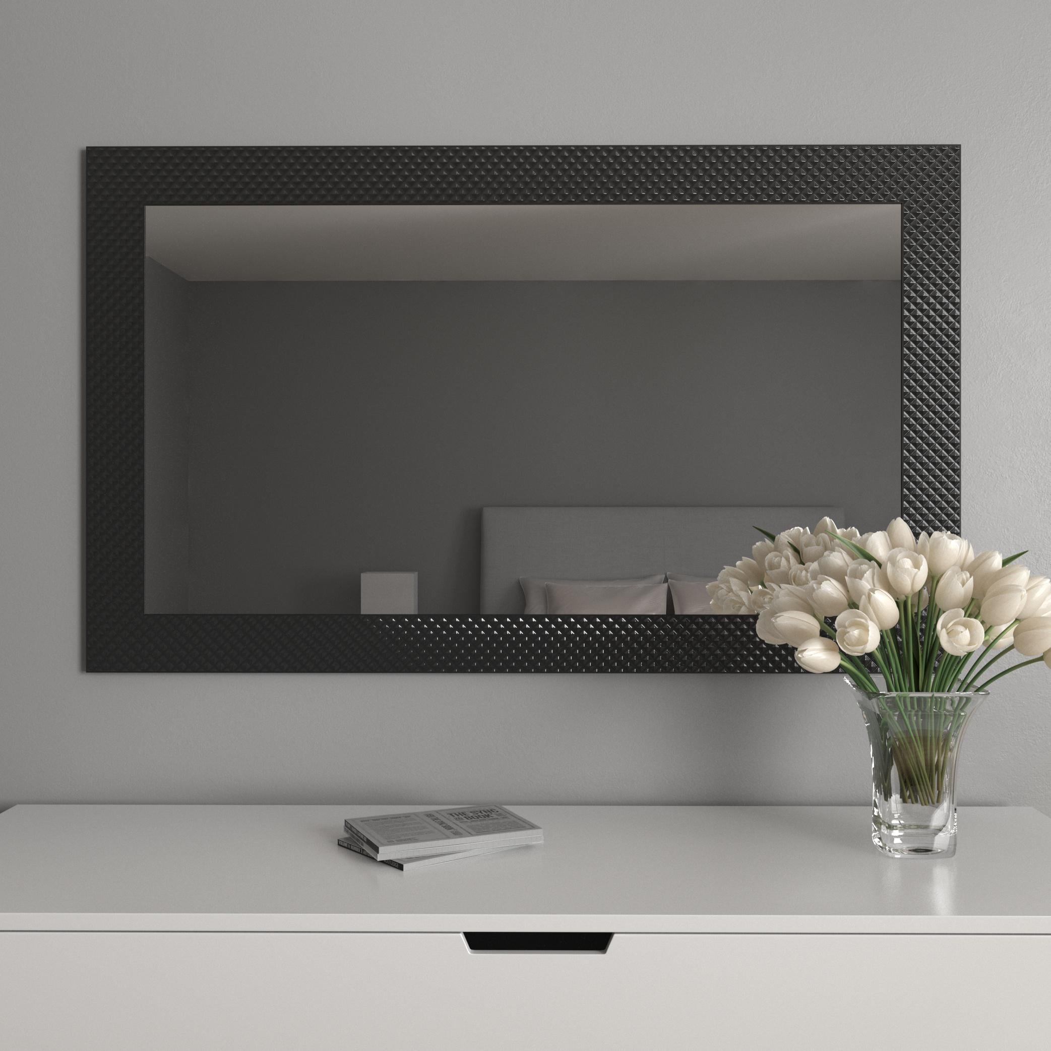 Зеркало настенное Black Mirror в багетной раме 126х76 см Черный (8518В-101)