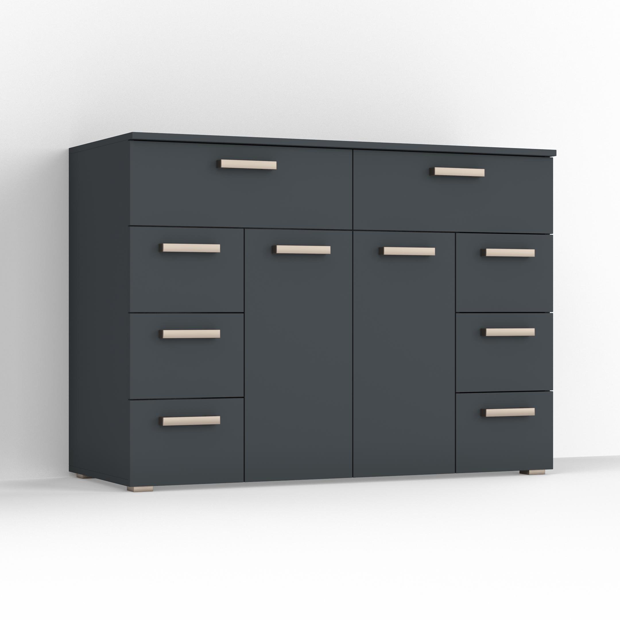 Комод Idea ТКБ-381 на 8 шухляд з дверима Антрацит (26718302) - фото 2