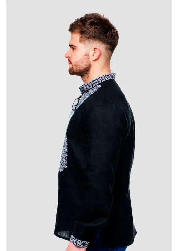 Вышиванка мужская р. 54 Черный (443) - фото 4 Вышиванка мужская р. 54 Черный (443) - фото 4