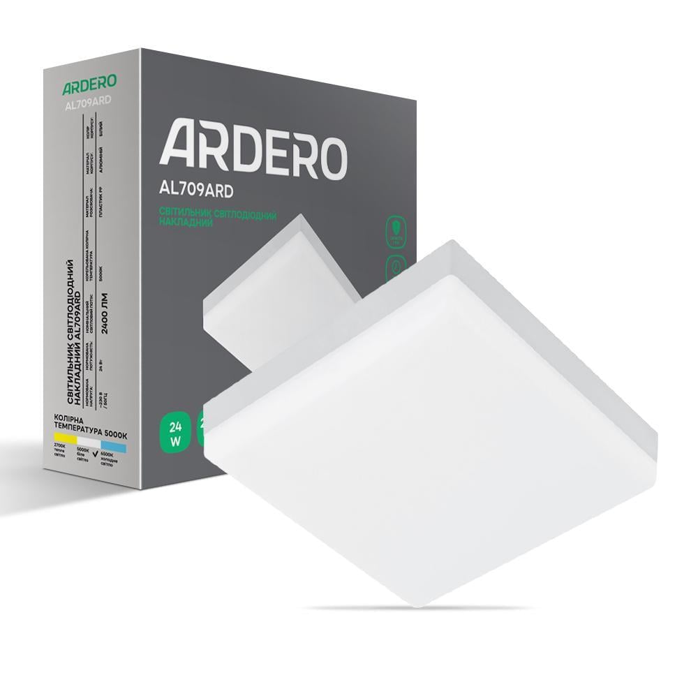 Светодиодный накладной светильник ARDERO AL709ARD 24 Вт 5000K Белый (15942)