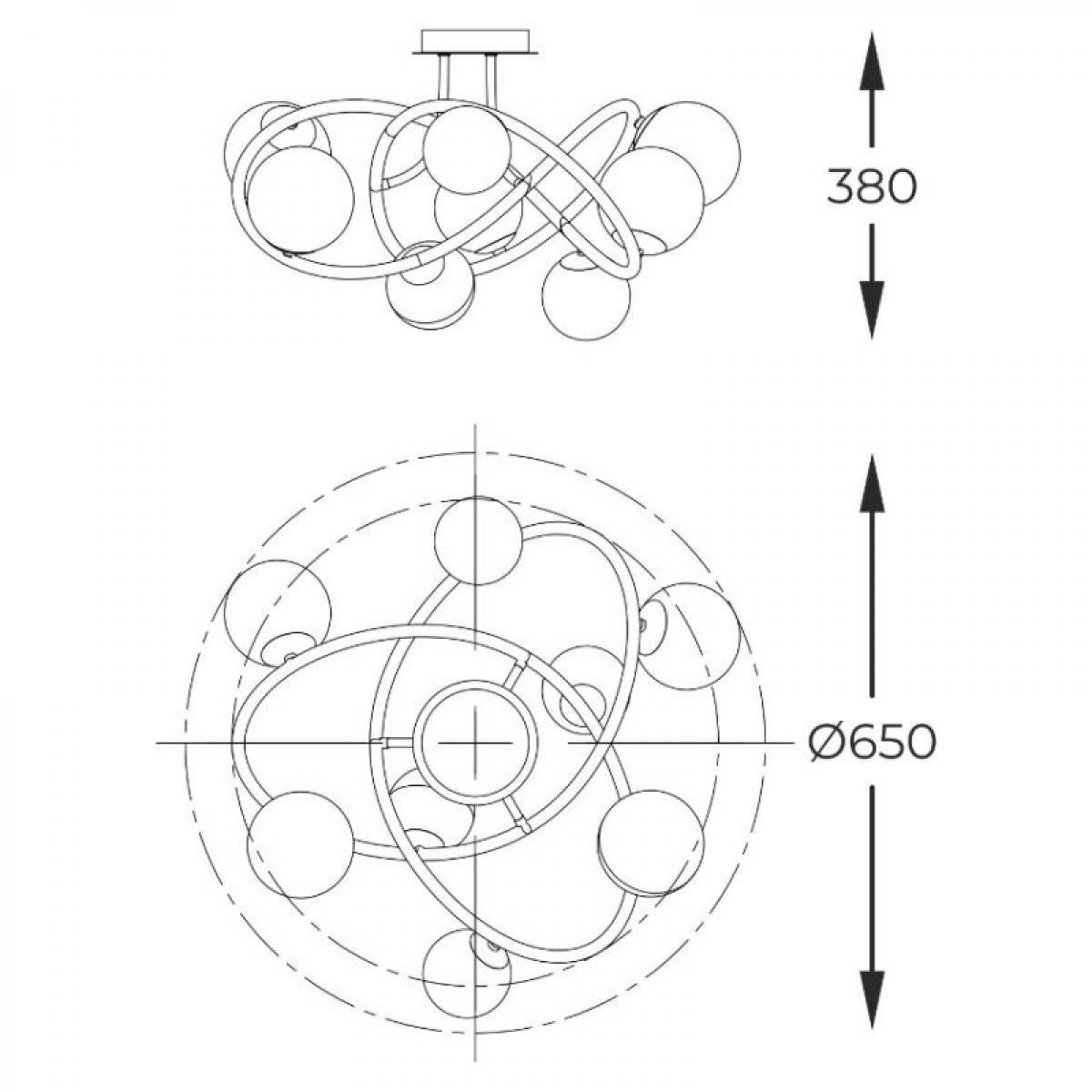 Люстра Zuma Line NISYRO (MX4922-8-EBGN) - фото 2 Люстра Zuma Line NISYRO (MX4922-8-EBGN) - фото 2