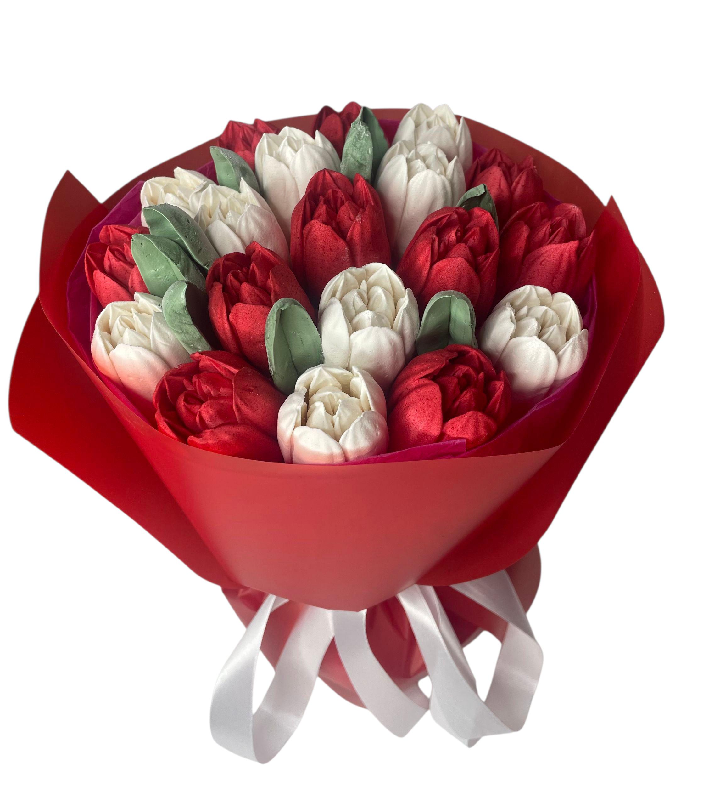 Букет зефірних квітів ручної роботи 15 см (30317980)