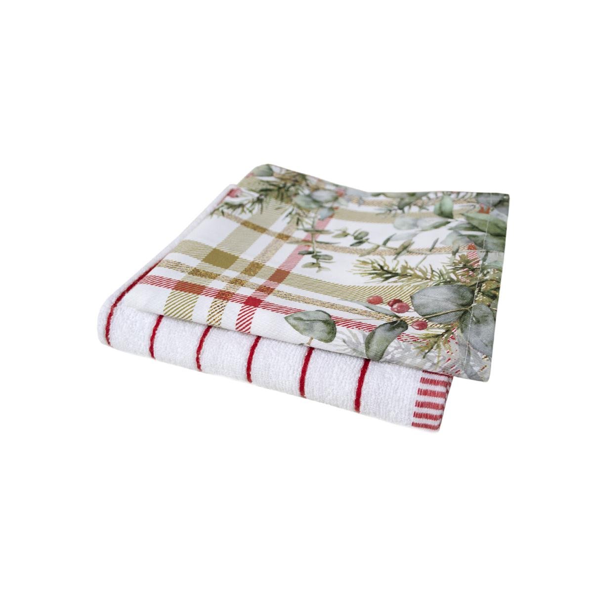 Набір рушників Lotus Home Holiday Greenery 2 шт. 40x60 см (svt-2000022348256) - фото 3