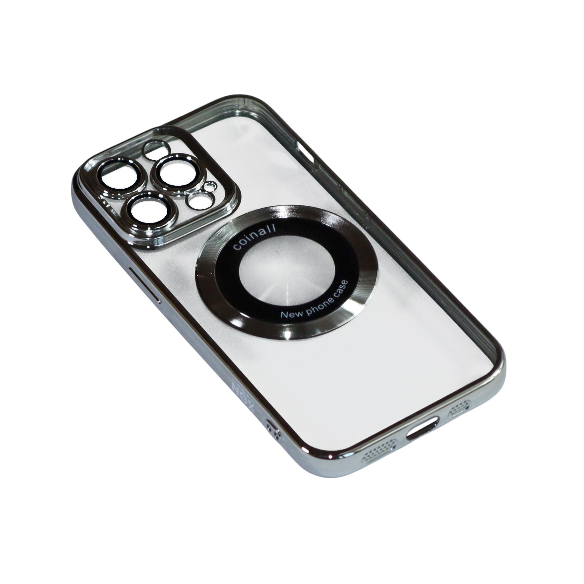 Магнитный чехол XON PhoneCase Magnetic для iPhone 13 Pro (PCMC1113300G 68086) Серый/Прозрачный