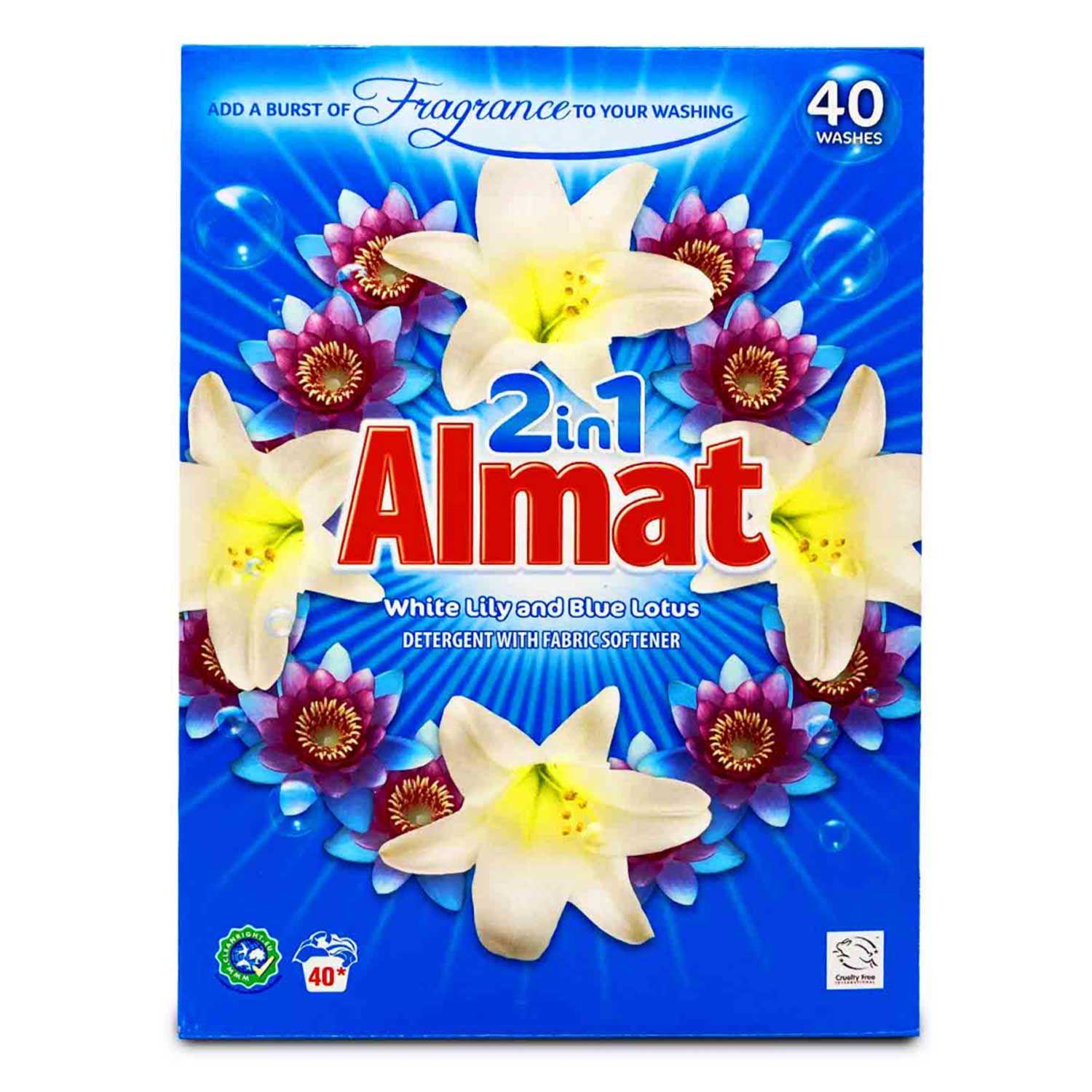 Пральний порошок Almat Лілія & Лотос з пом'якшувачем 2,6 кг 40 прань