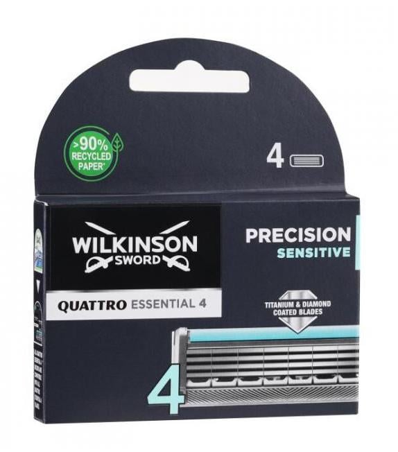 Картріджі для гоління Wilkinson Sword Quattro Essential 4 Precision Sensitive 4 шт. (4027800509805)