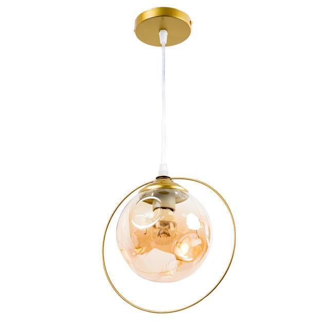 Подвесная люстра Sirius со стеклянным плафоном Е27 IP20 Л 7369/1A CG Золотой (28687385)