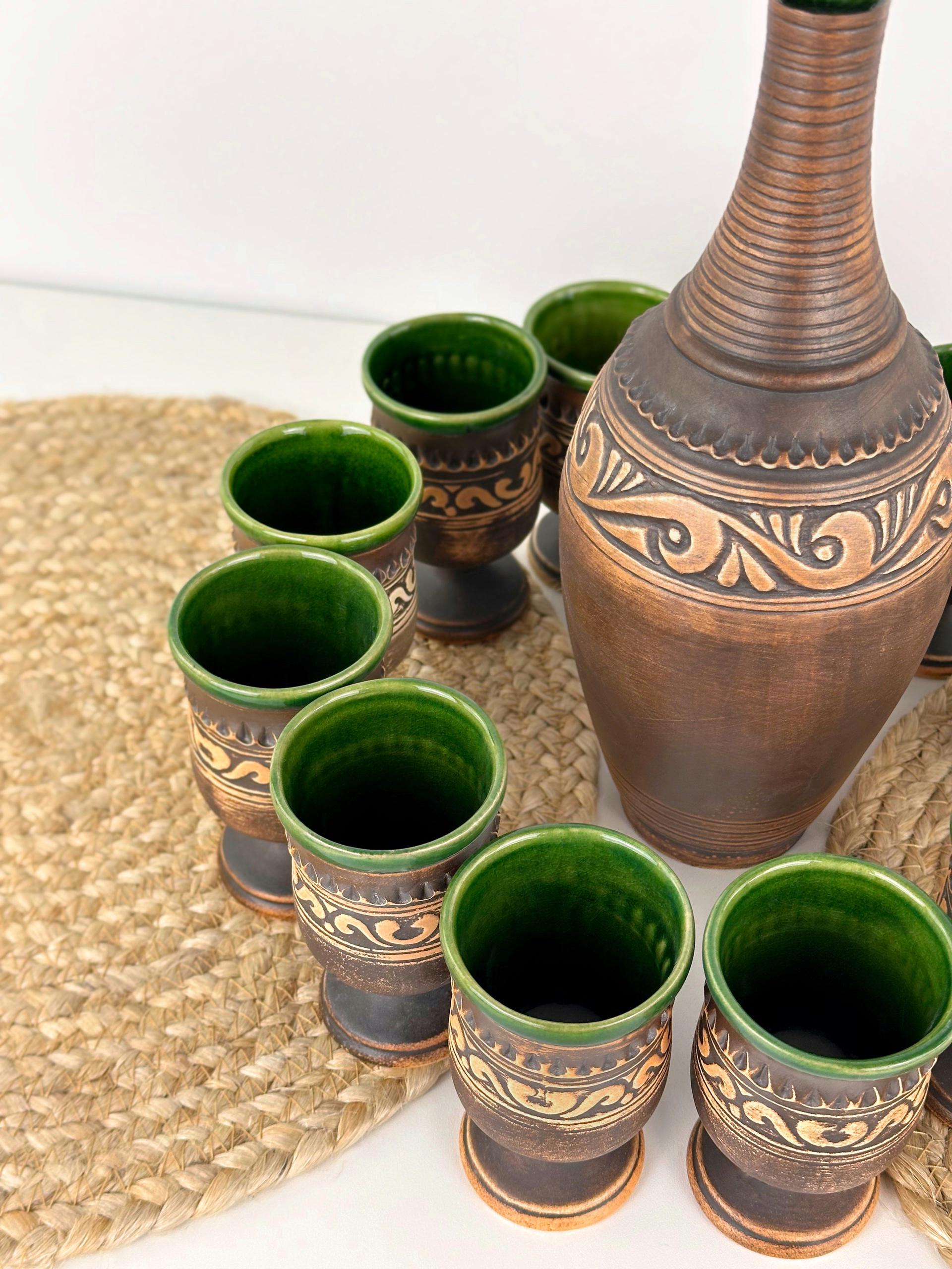 Набор глиняной посуды для подарка Гражда на 12 человек Коричневый (17019-34) - фото 9 Набор глиняной посуды для подарка Гражда на 12 человек Коричневый (17019-34) - фото 9