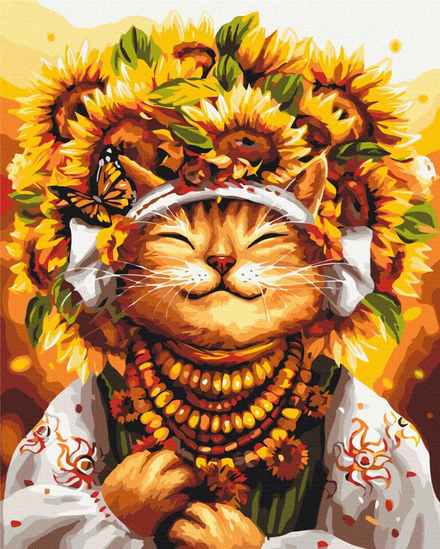 Картина по номерам Brushme Премиум Кошка Солнышко 40x50 см (PBS53558)