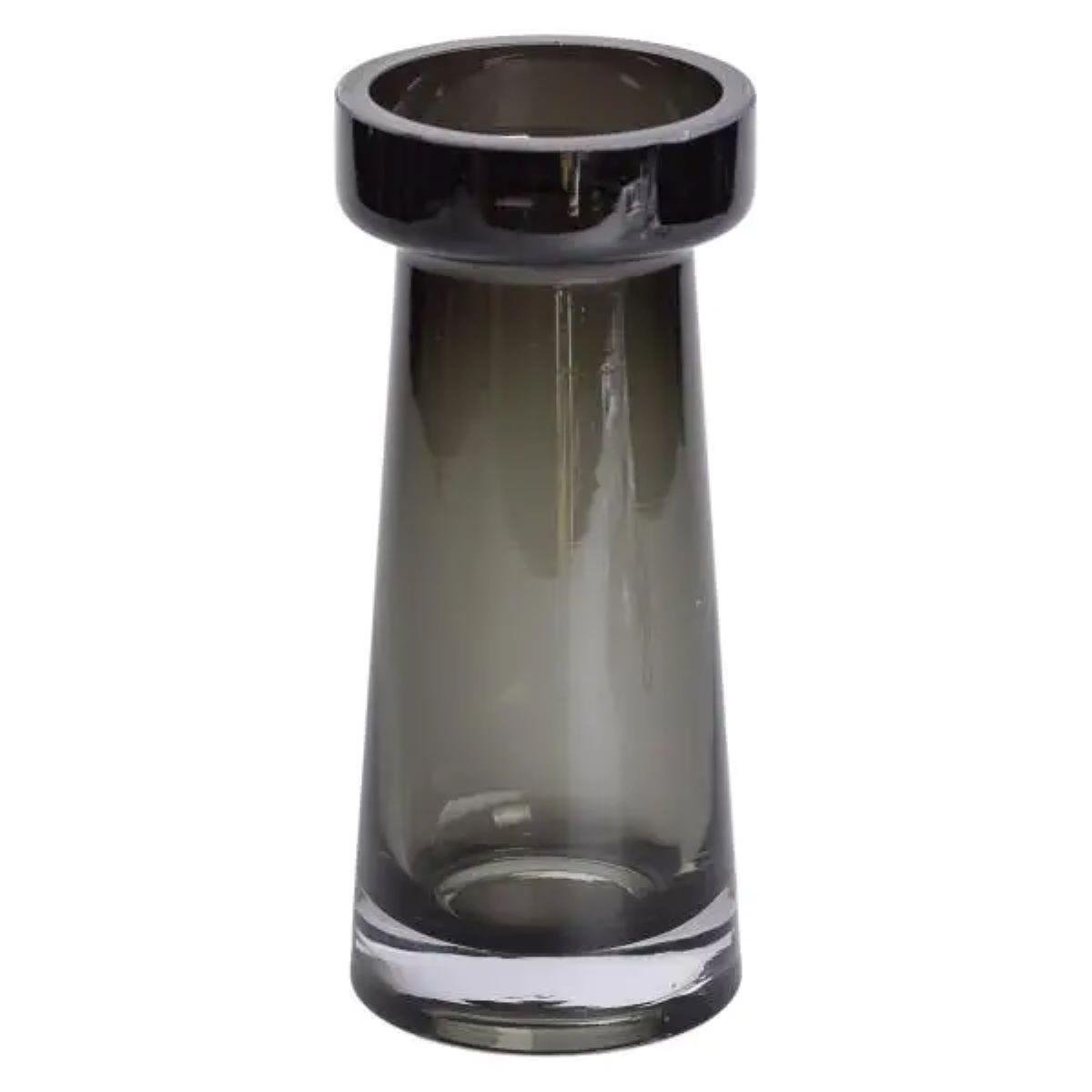 Ваза стеклянная цилиндр для цветов Light House 500 мл 20 см Черный (LG-20217)