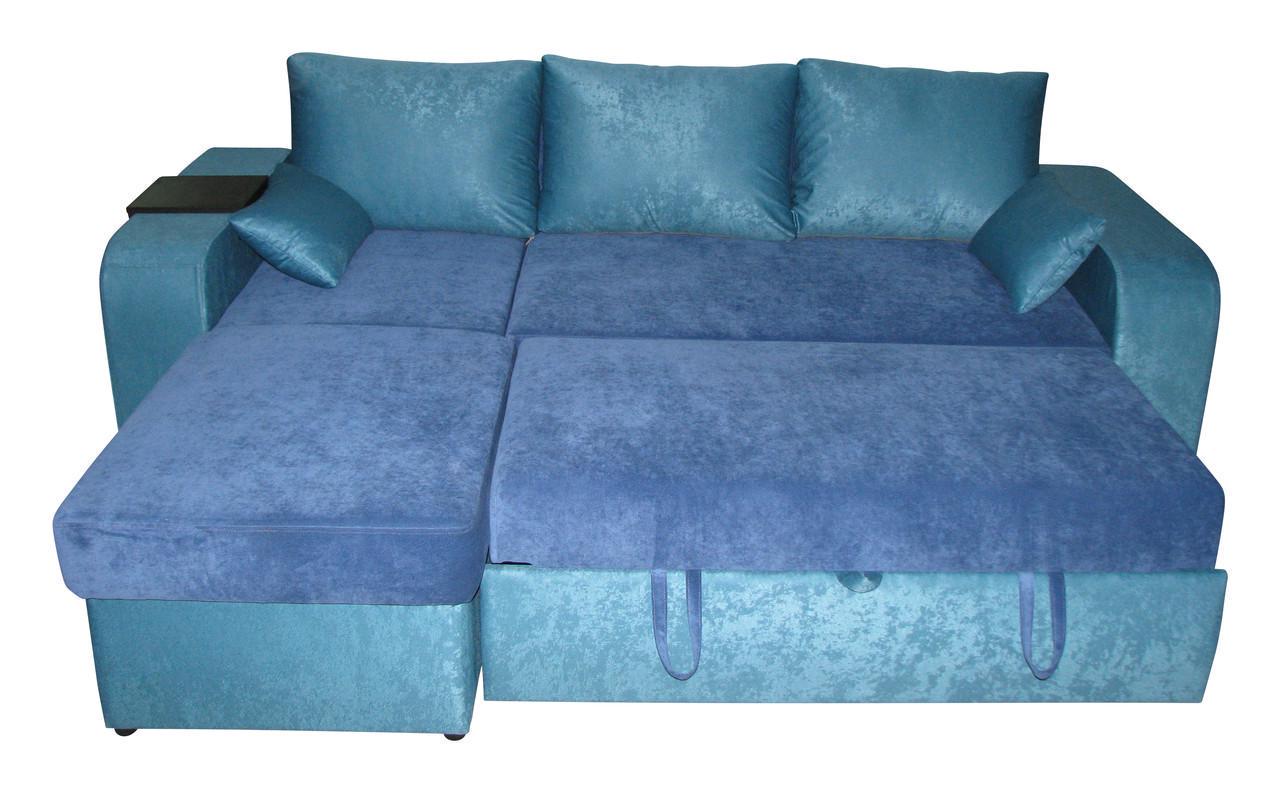 Диван угловой МАКСИ-Мебель Конрад Синяя сталь/Блиллиантово-синий (10363)
