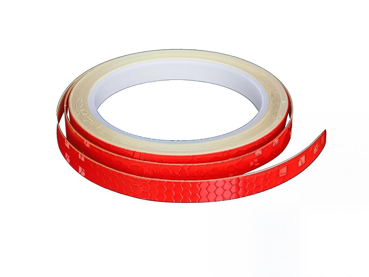 Стрічка самоклеюча світловідбивна 8 м Червоний (К0335)