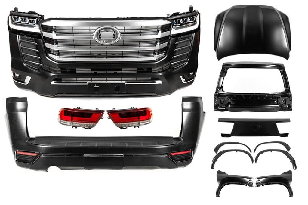 Комплект рестайлинга 1234 Upgrade на LC 300 High-Line для Toyota Land Cruiser 200 различные материалы под покраску (148069)