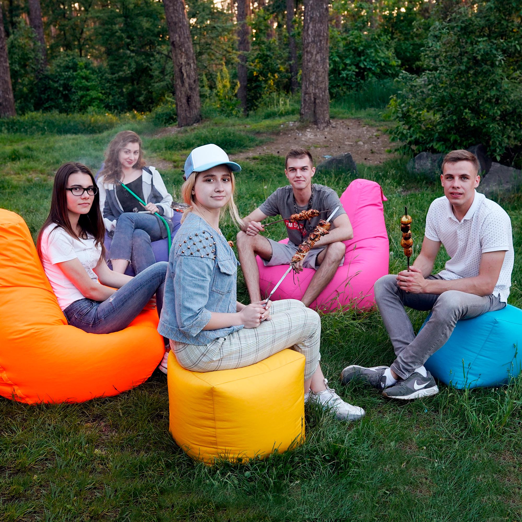 Кресло-мешок iQmebel Груша стандарт+ оксфорд Желтый - фото 5