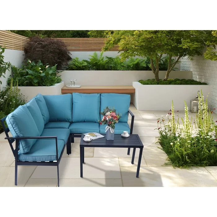 Комплект уличной мягкой мебели в стиле Loft с металлическим каркасом (KS-1376)