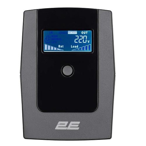 Джерело безперебійного живлення 2E 2E-DD850 850ВA/480Вт LCD USB 2xSchuko Black (587830) - фото 2