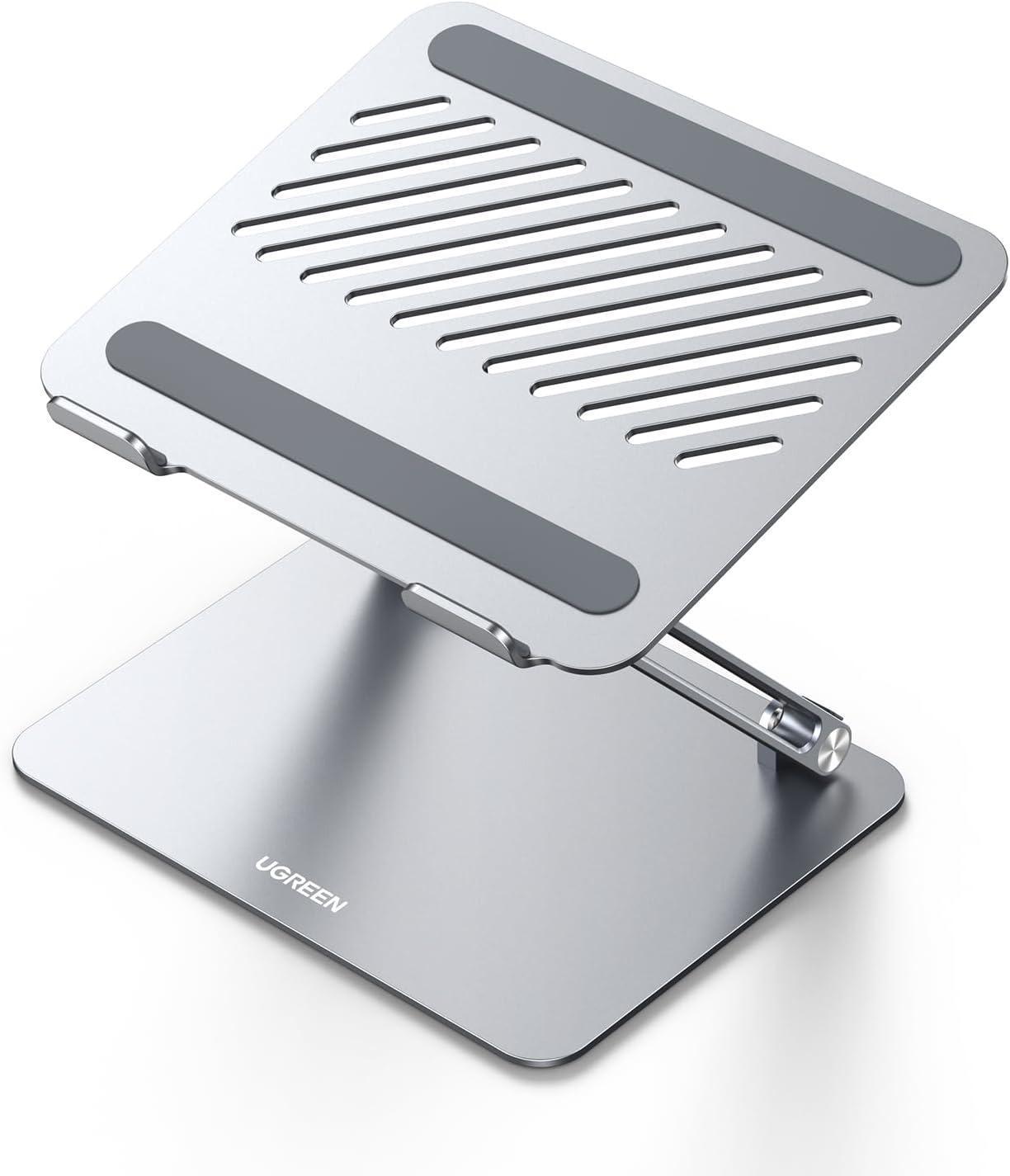 Підставка для ноутбуку UGREEN металева складана алюмінієва до 17.3'' Сірий (90772) - фото 6