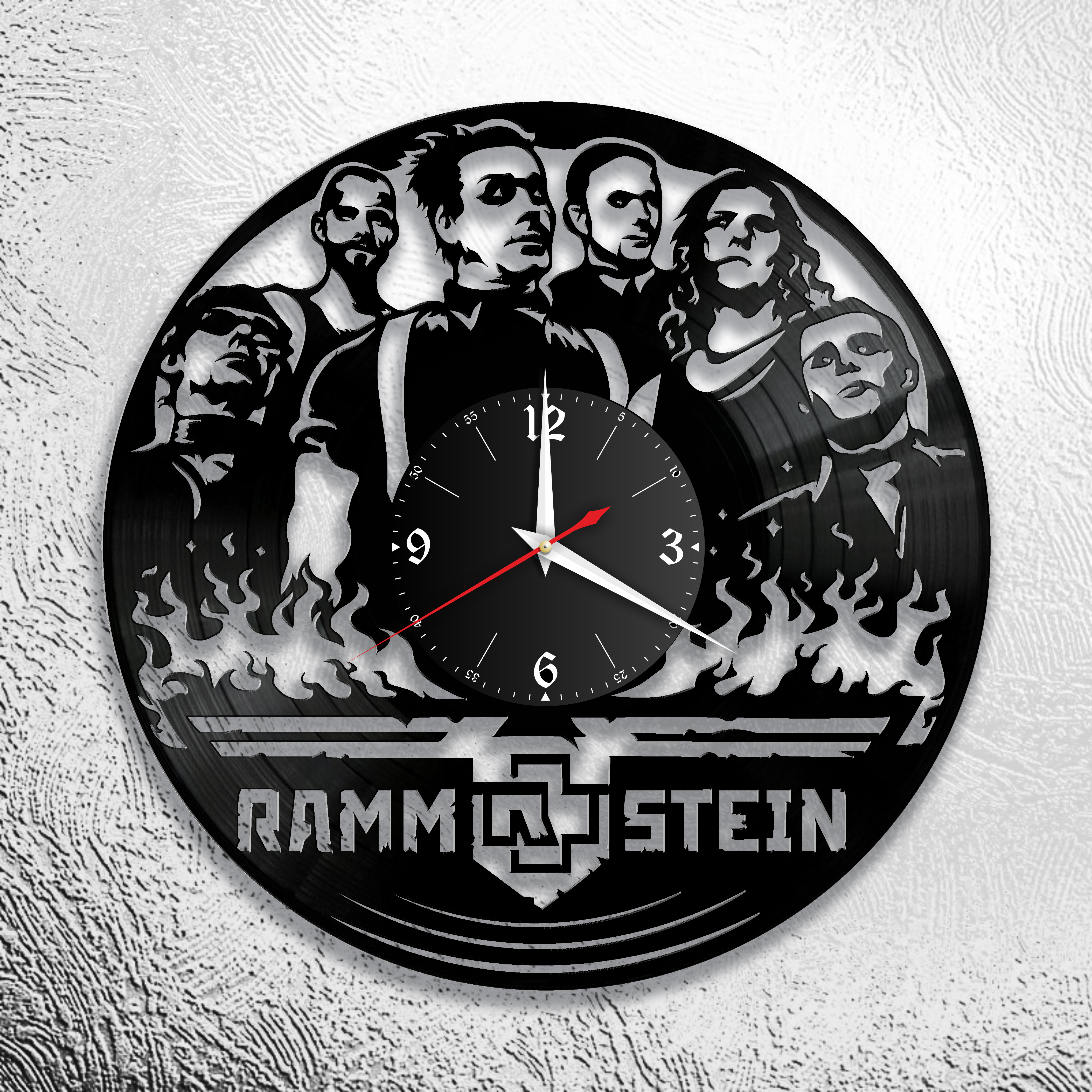 Часы настенные Rammstein 0694 из виниловой пластинки