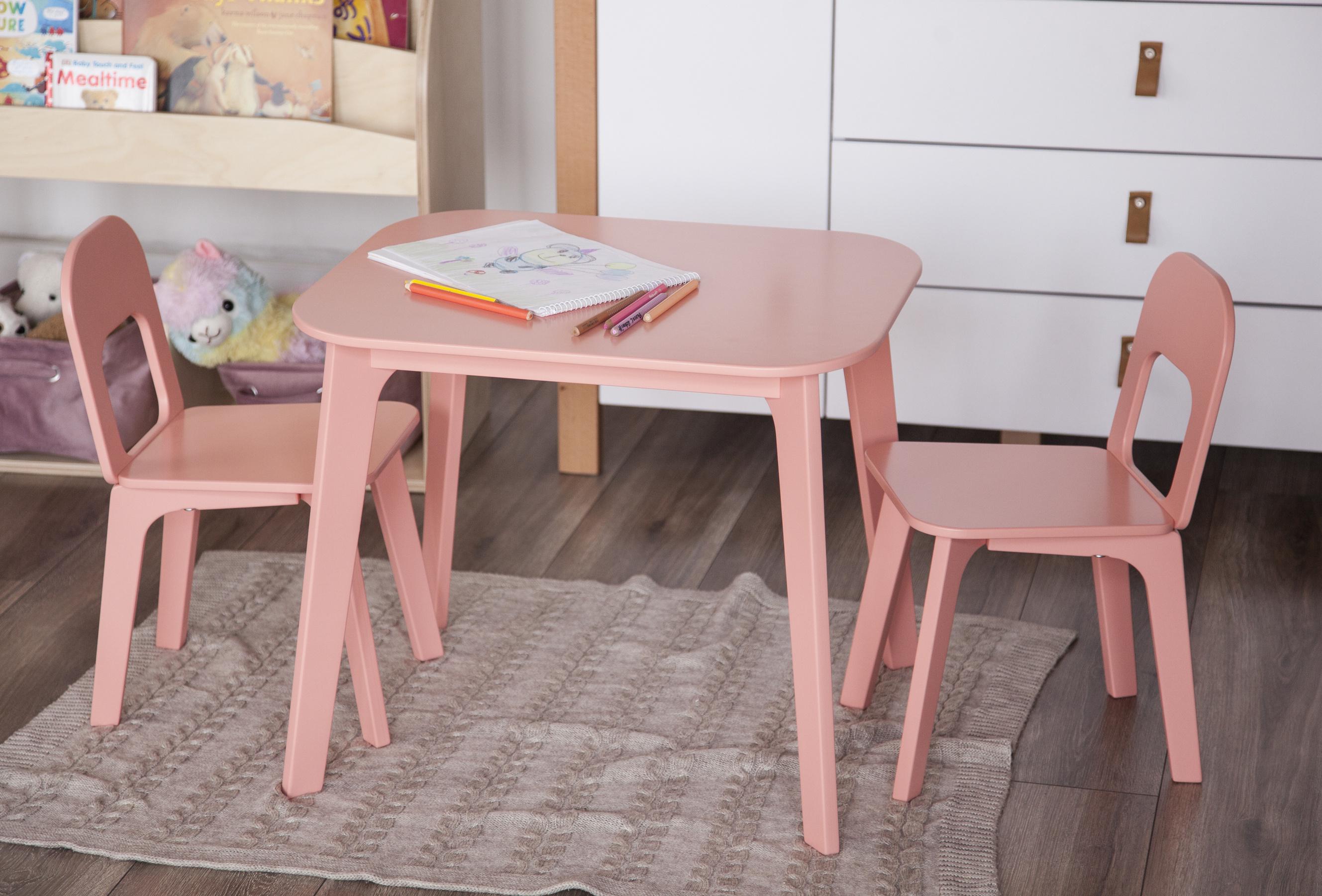 Дитячий столик і два стільчика Tatoy для дітей 2-4 років Кораловий - фото 5 Дитячий столик і два стільчика Tatoy для дітей 2-4 років Кораловий - фото 5