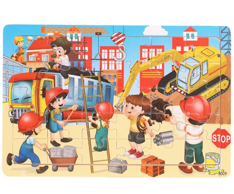 Пазл деревянный Строительство (2093629838)