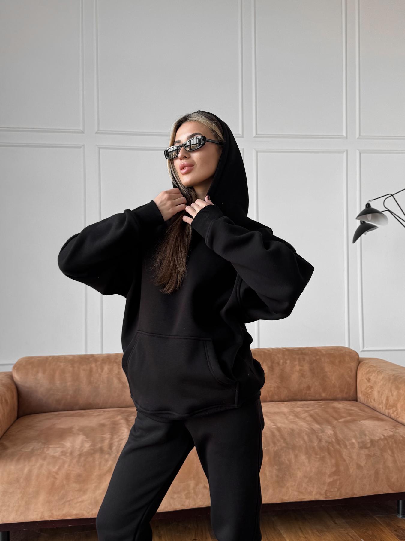 Кофта женская Over зимняя флисовая XL Черный (26320/4) - фото 6