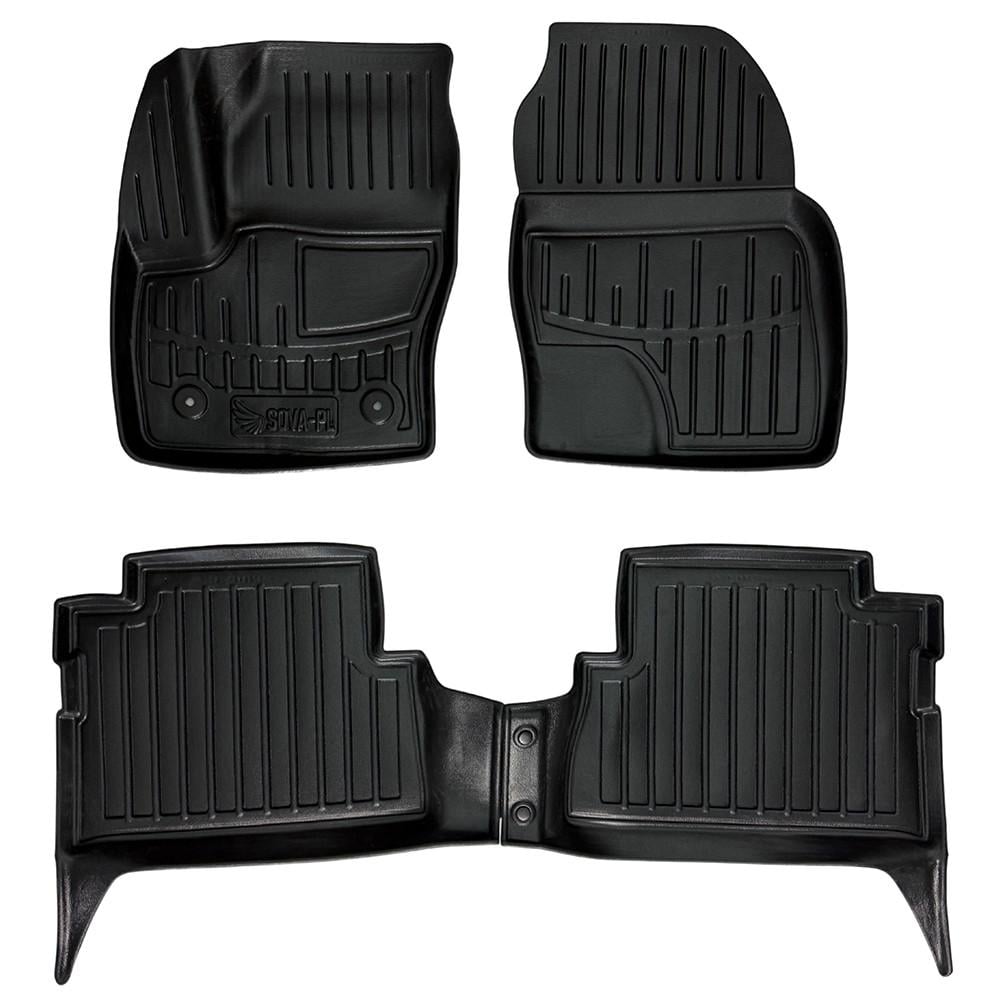 Коврики в салон SOVA-PL для Ford C-Max 2010-2019 резиновые 4 шт. Черный (28800649)