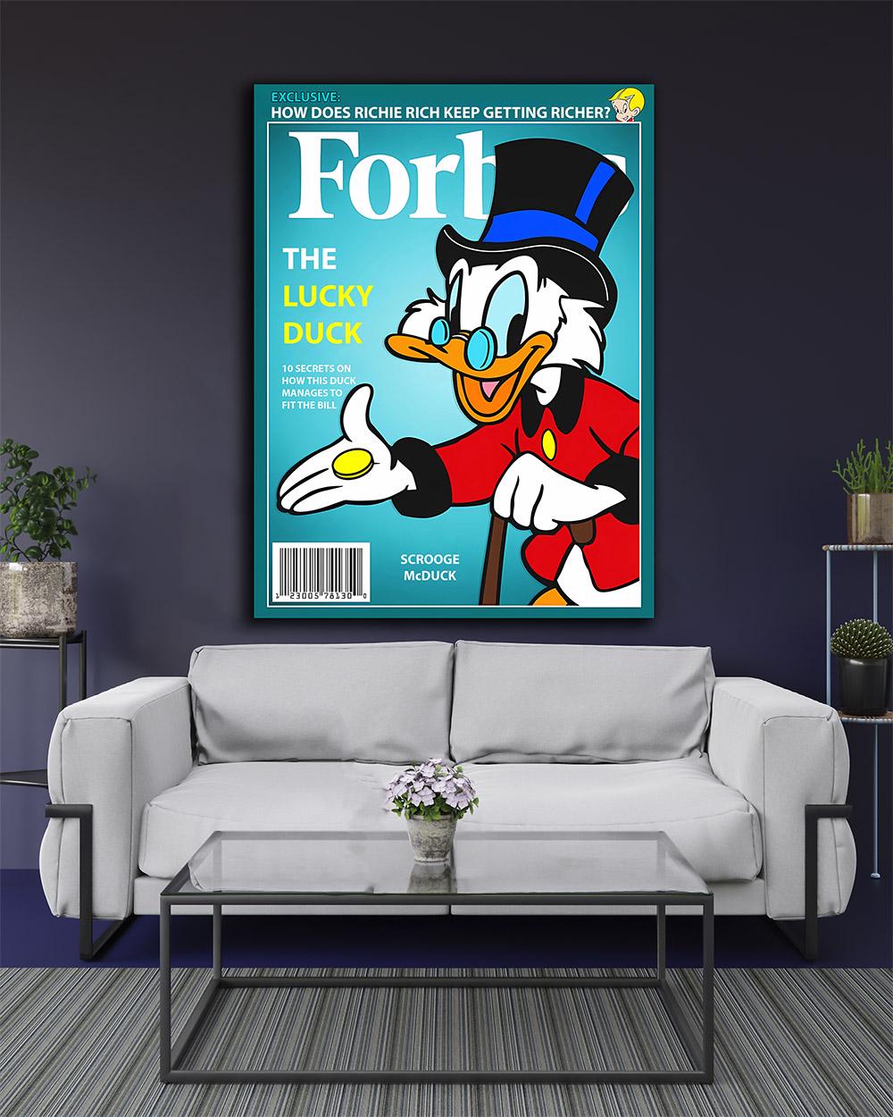 Картина со Скруджем в офис Lucky Duck Forbes 90х120 см (MIX-251-2)