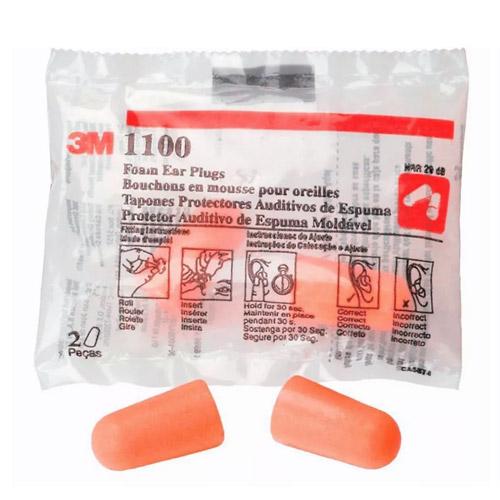 Беруші 3M 1100 29дБ упаковка 100 пар Orange (957102) - фото 2