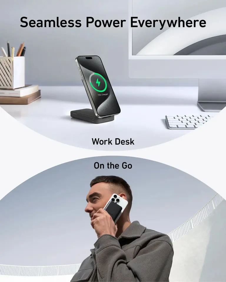 Повербанк Anker MagGo 6600 mAh для iPhone Black (2000151) - фото 3 Повербанк Anker MagGo 6600 mAh для iPhone Black (2000151) - фото 3