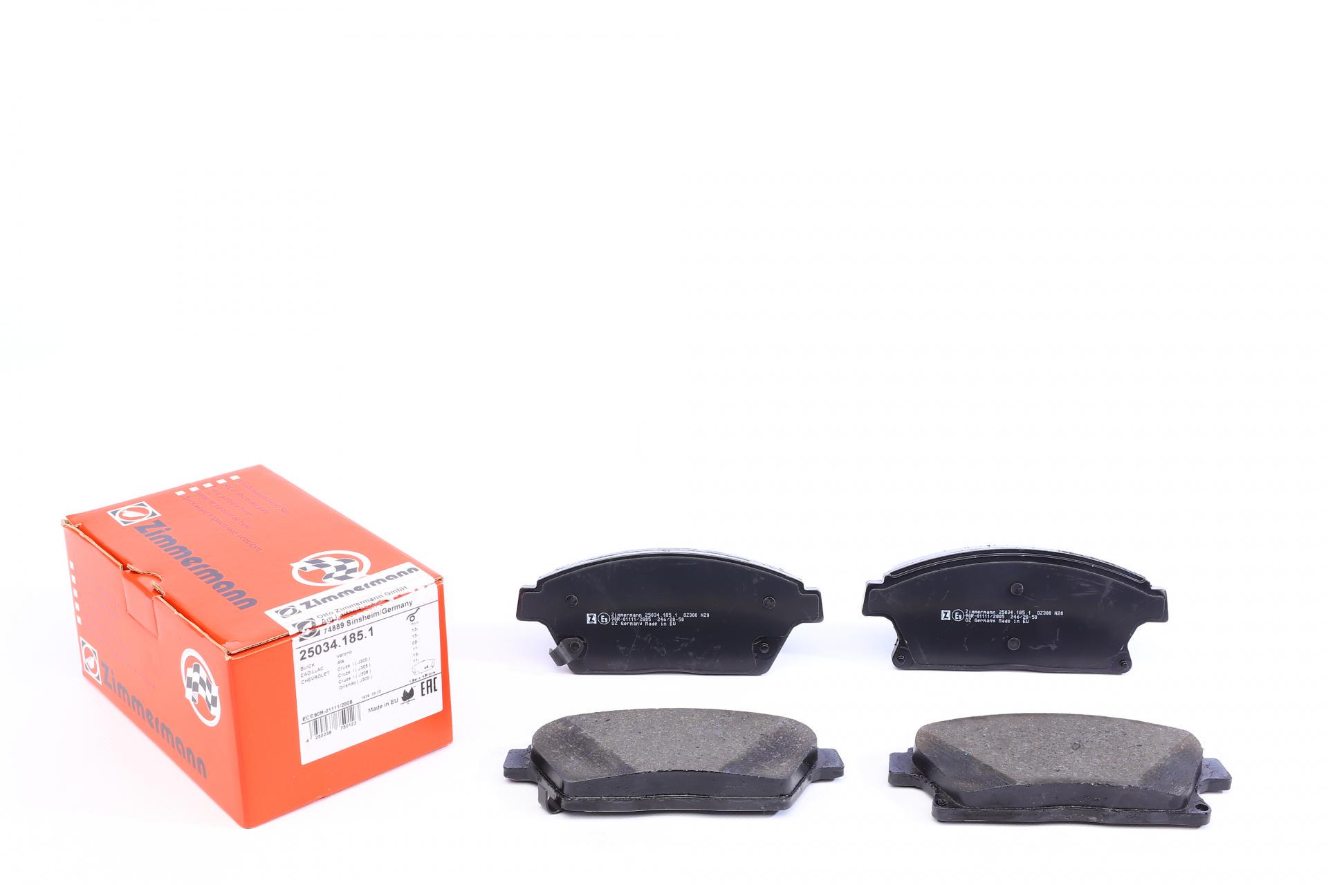 Колодки тормозные передние ZIMMERMANN для Opel Astra J/Chevrolet Cruze/Trax 09- Bosch (25034.185.1)