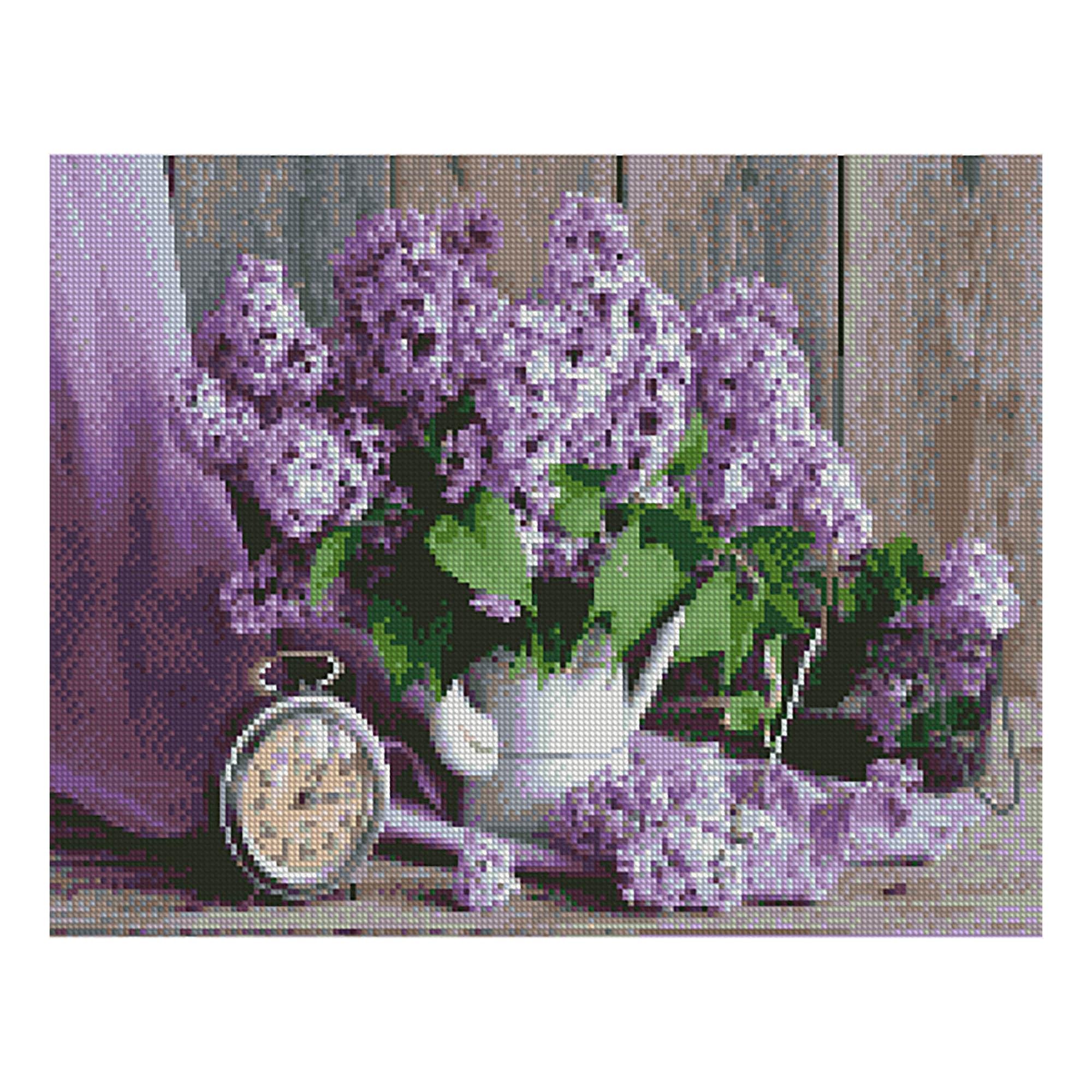 Алмазна мозаїка Strateg Бузковий букет 40х50 см (Str-FA40642)