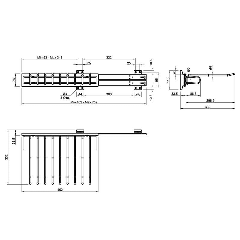 Брючниця бокового крепления (110913) - фото 6 Брючниця бокового крепления (110913) - фото 6