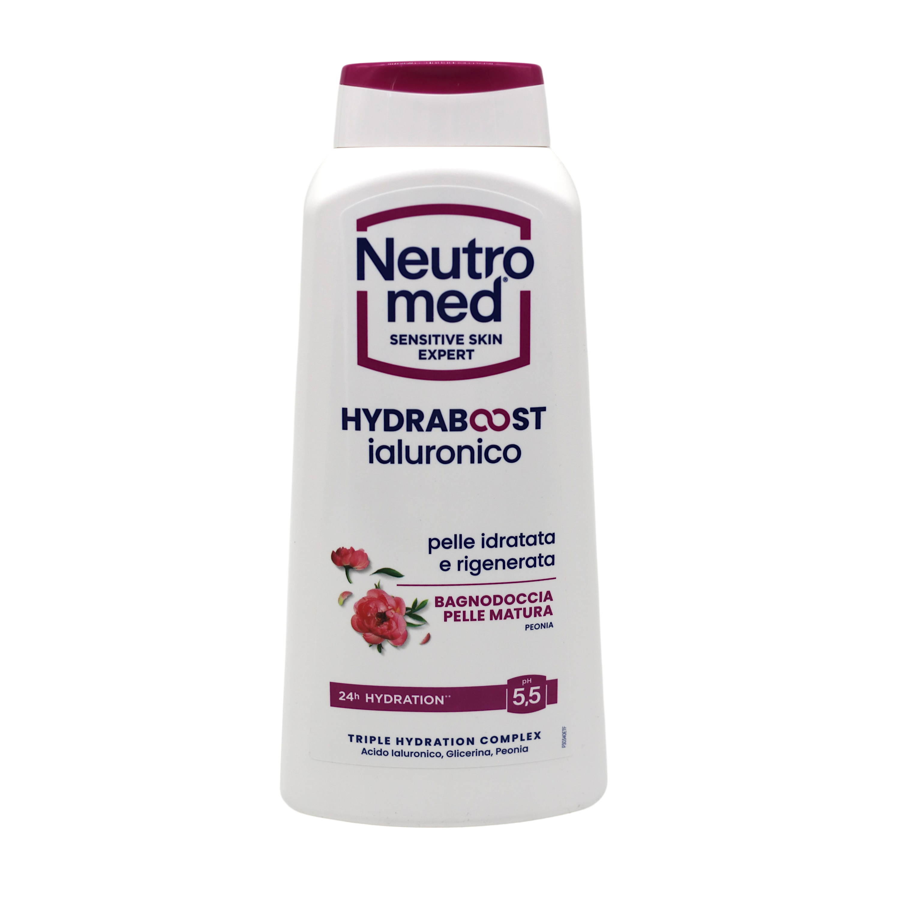 Гель для душа омолаживающий Neutromed Hydraboost Пион pH 5,5 600 мл (НФ-00009000)