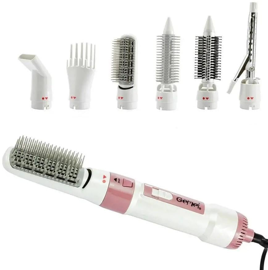 Стайлер-фен для укладки волос Gemei GM-4836 1200 Вт Розовый (2104618631) - фото 5 Стайлер-фен для укладки волос Gemei GM-4836 1200 Вт Розовый (2104618631) - фото 5