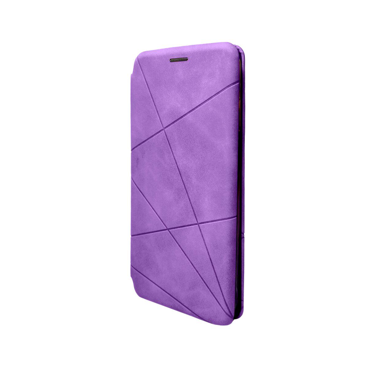Противоударный чехол-книжка для Realme C30/C30s Dekker Geometry / Lilac