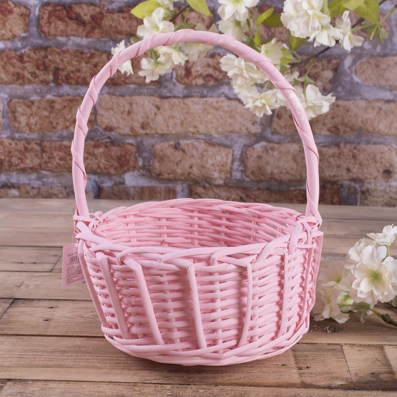 Корзина пастельная круглая Розовый (1869-7)